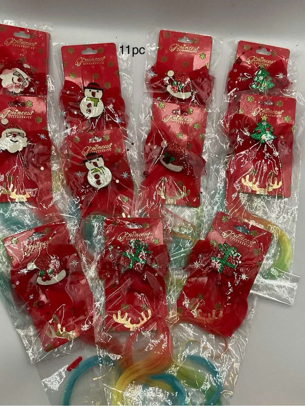 Kids Red Holiday Hair Clips - Set of Festive Accessories